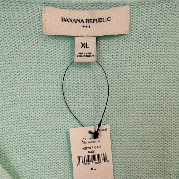 Banana Republic Short Sleeve Collared Sweater- XL - Picture 2 of 4